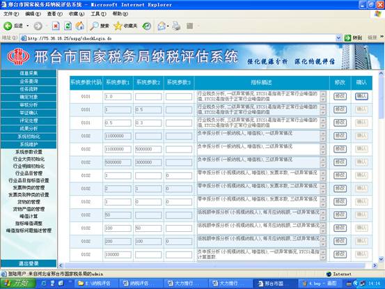 納稅評(píng)估系統(tǒng)軟件